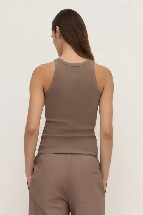 Tabitha Rib Tank | Dark Sand