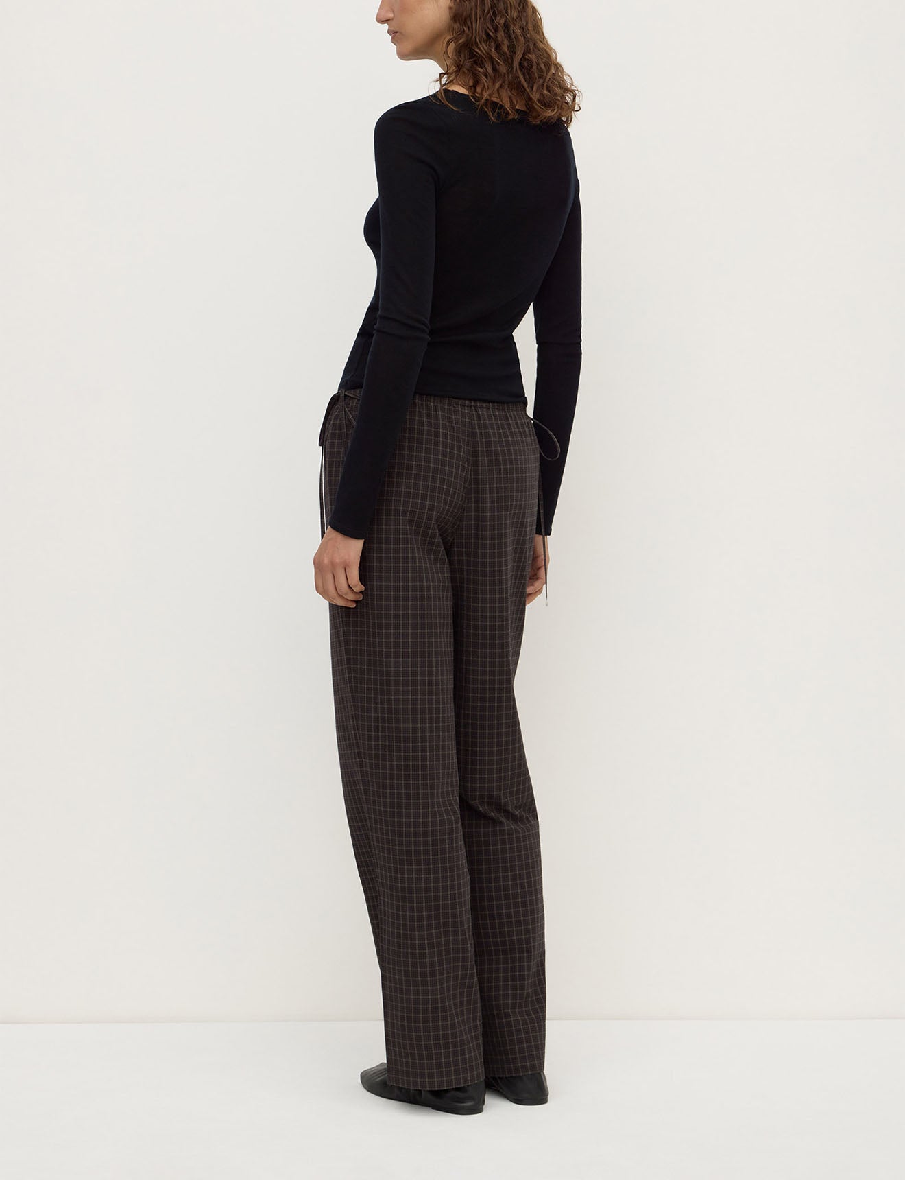 Tatiana Wool Long Sleeve Top | Black