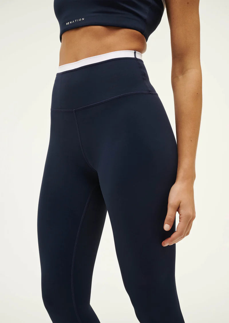 Vita Full Length Legging | Dark Navy / Optic White