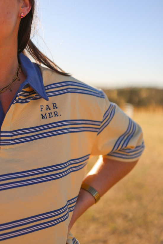 Jersey Polo | Butter Stripe