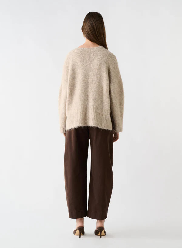 Whisper V Neck Sweater | Oatmeal