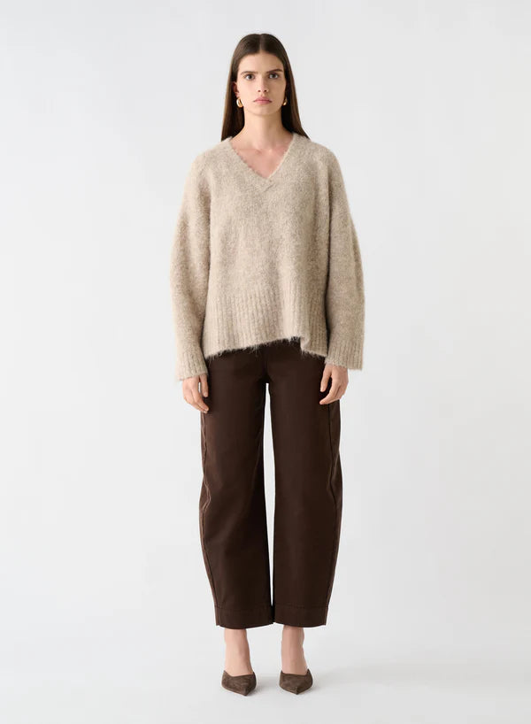 Whisper V Neck Sweater | Oatmeal