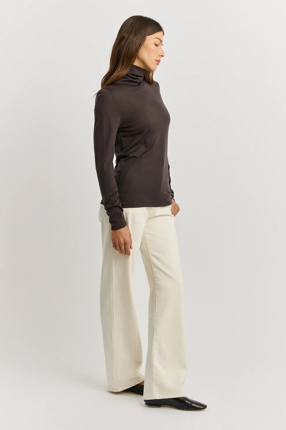 Turtle Neck Merino Tee | Date