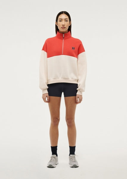 Centre Field Sweat | Whisper White / Poppy Red