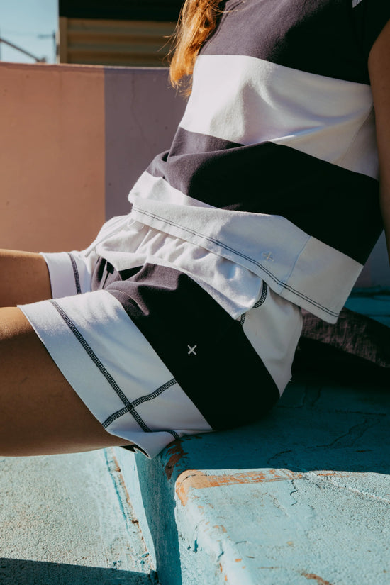 Stripe Shorts | White / Navy