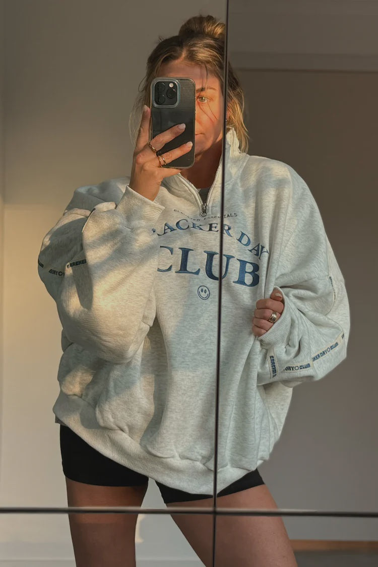 Cloud Quarter Zip Sweater | Grey Marle