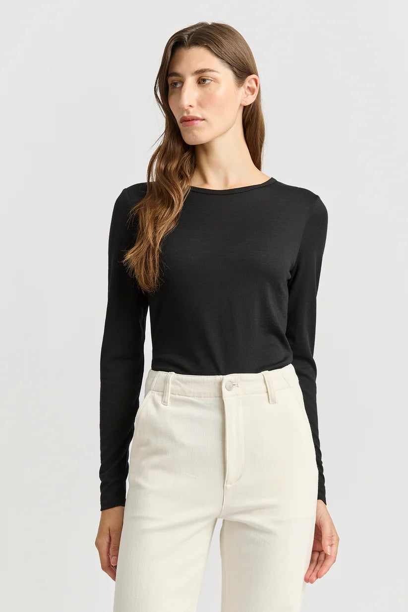 Crew Merino Tee | Black