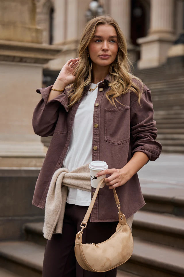 Lola Denim Jacket | Chocolate