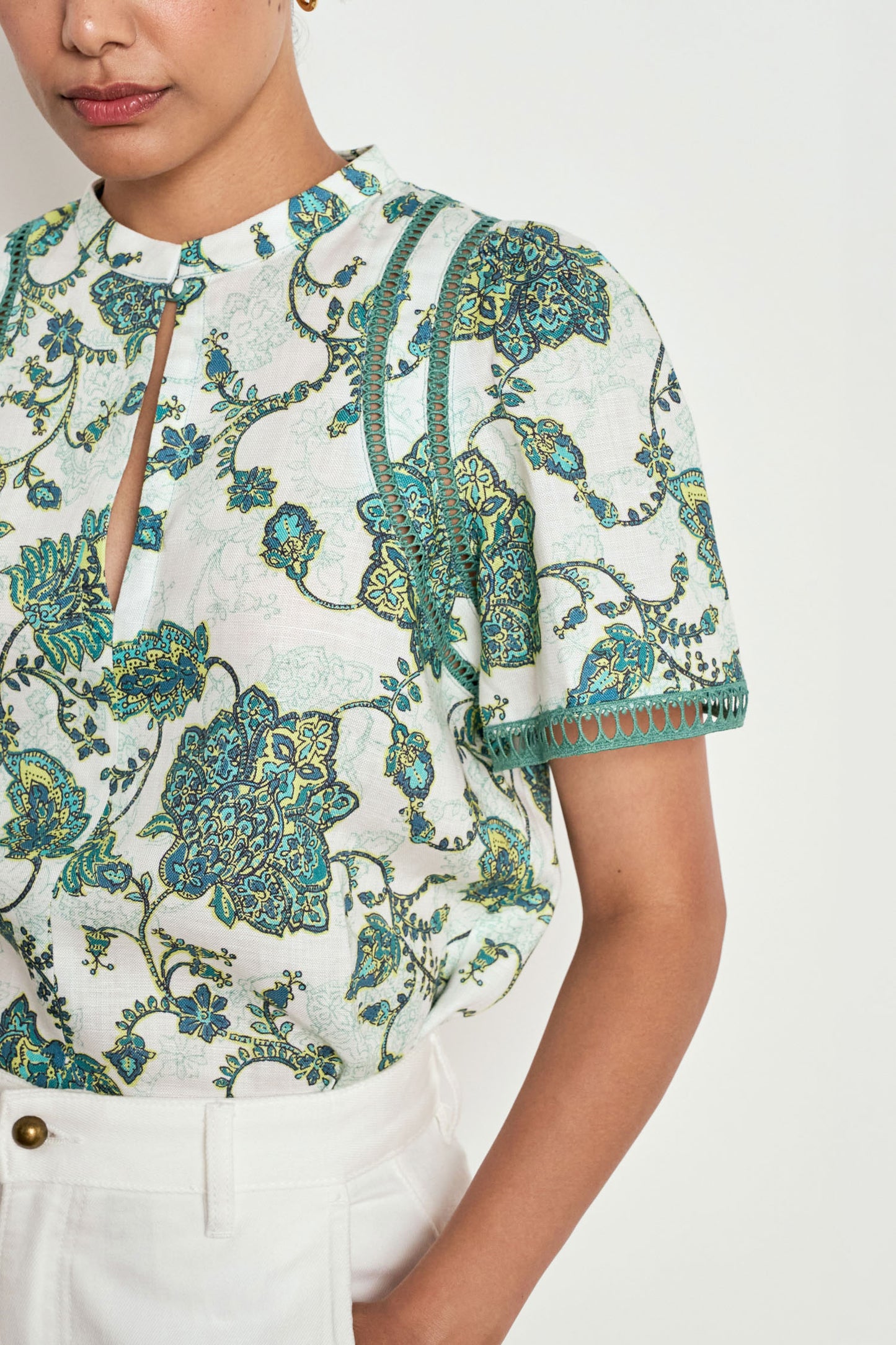 Charm Top | Garden Paisley