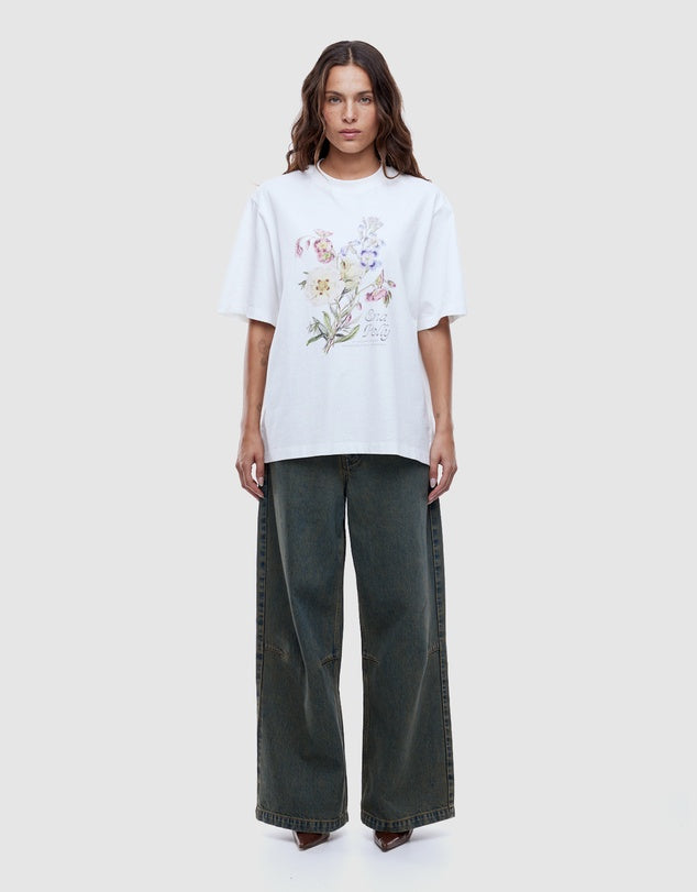 Bouquet Tee | Vintage White