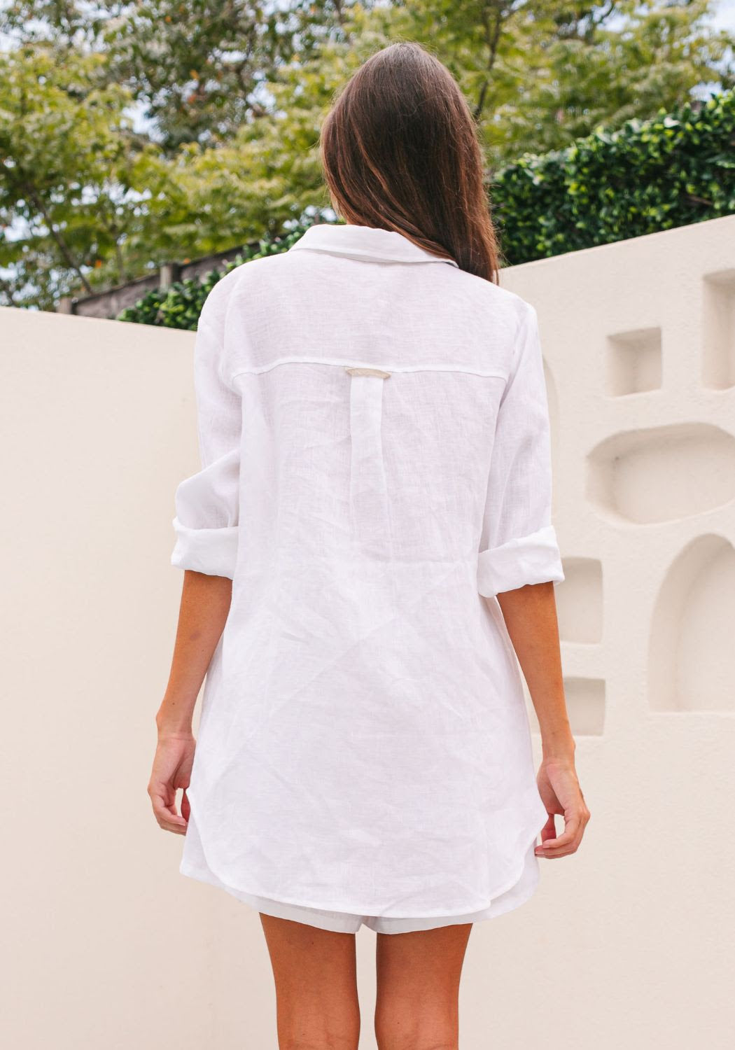 Noosa Contrast Shirt | White