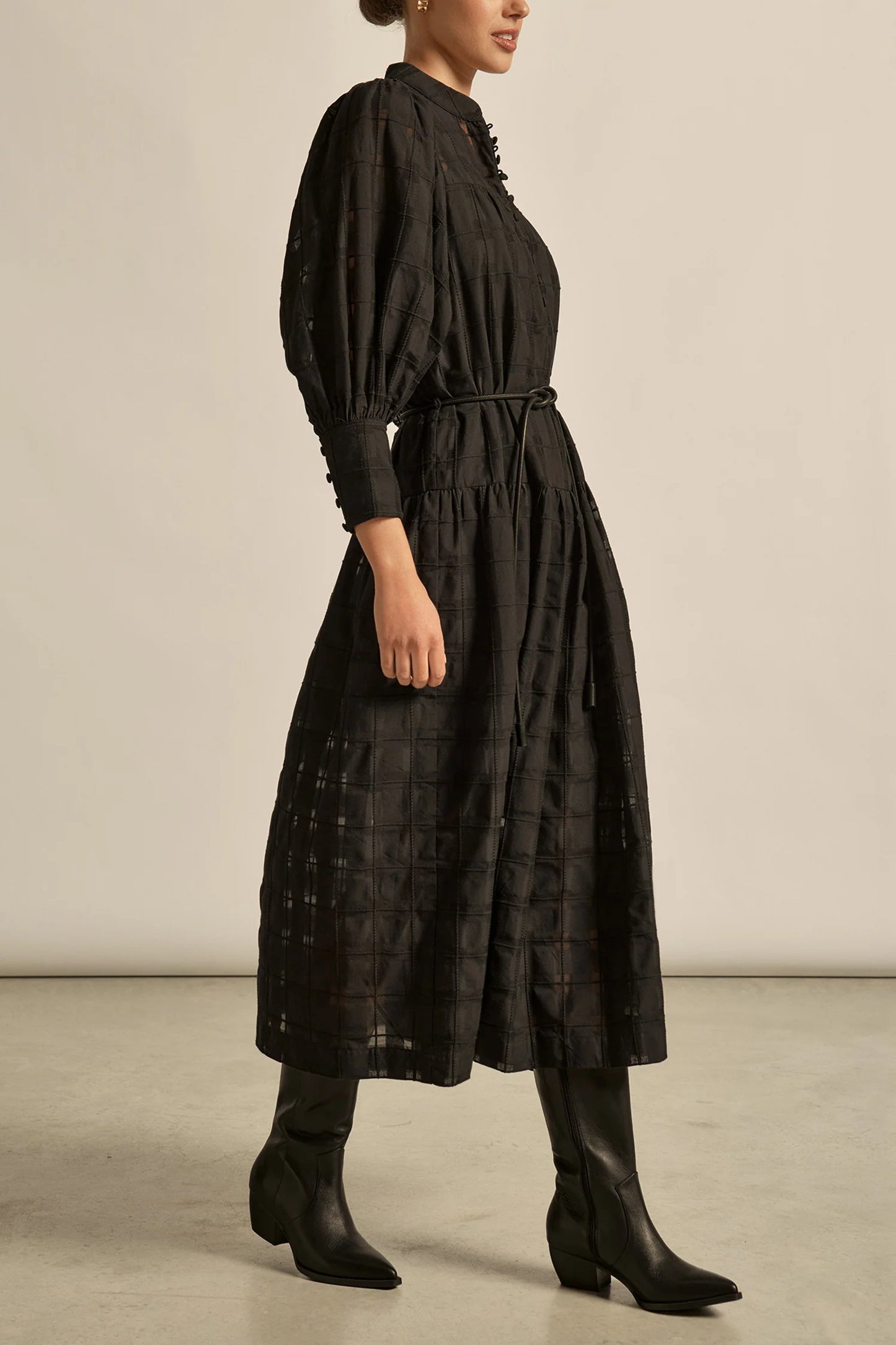 Vesper Dress | Black Check