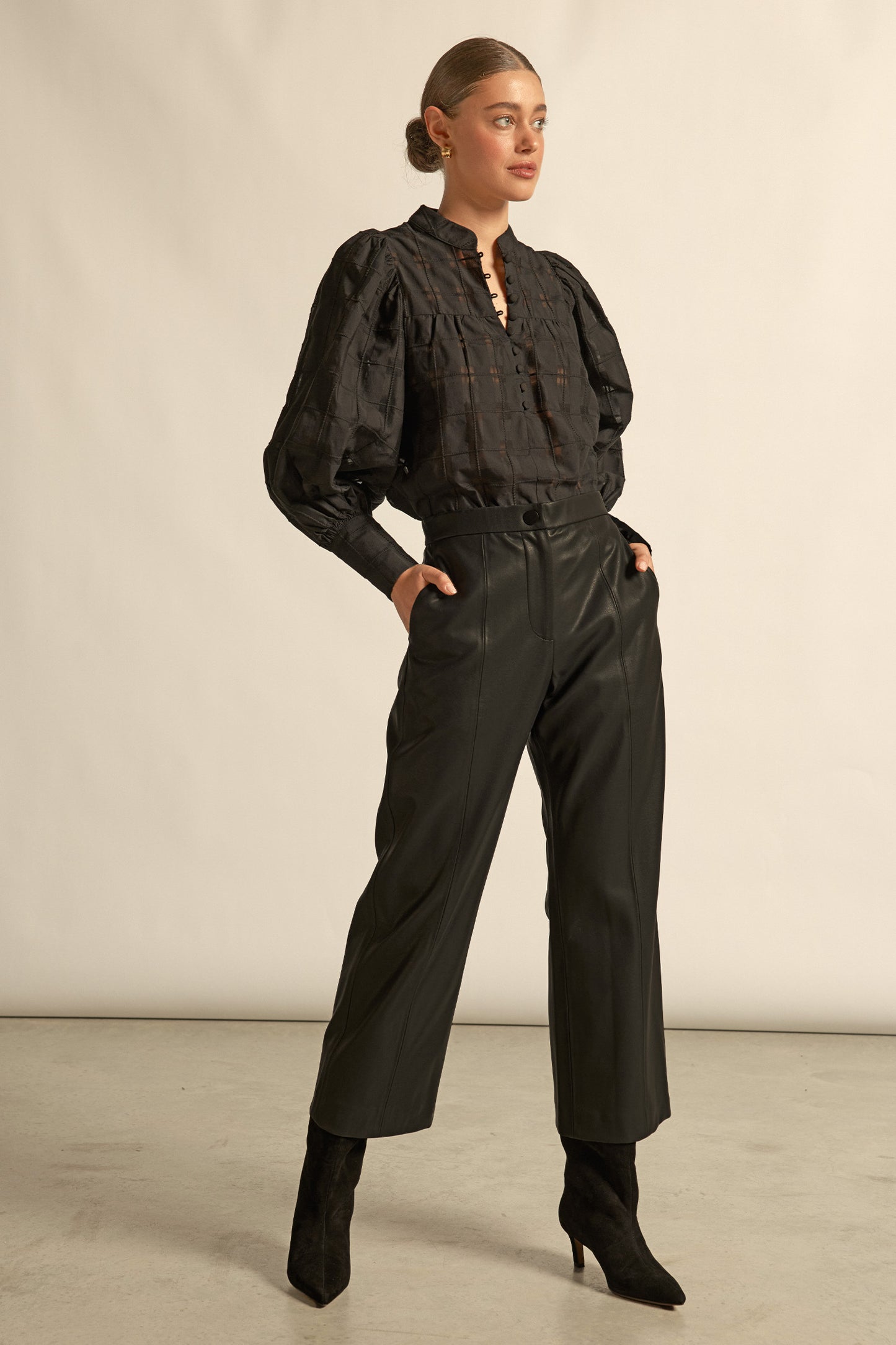 Vista Top | Black Check