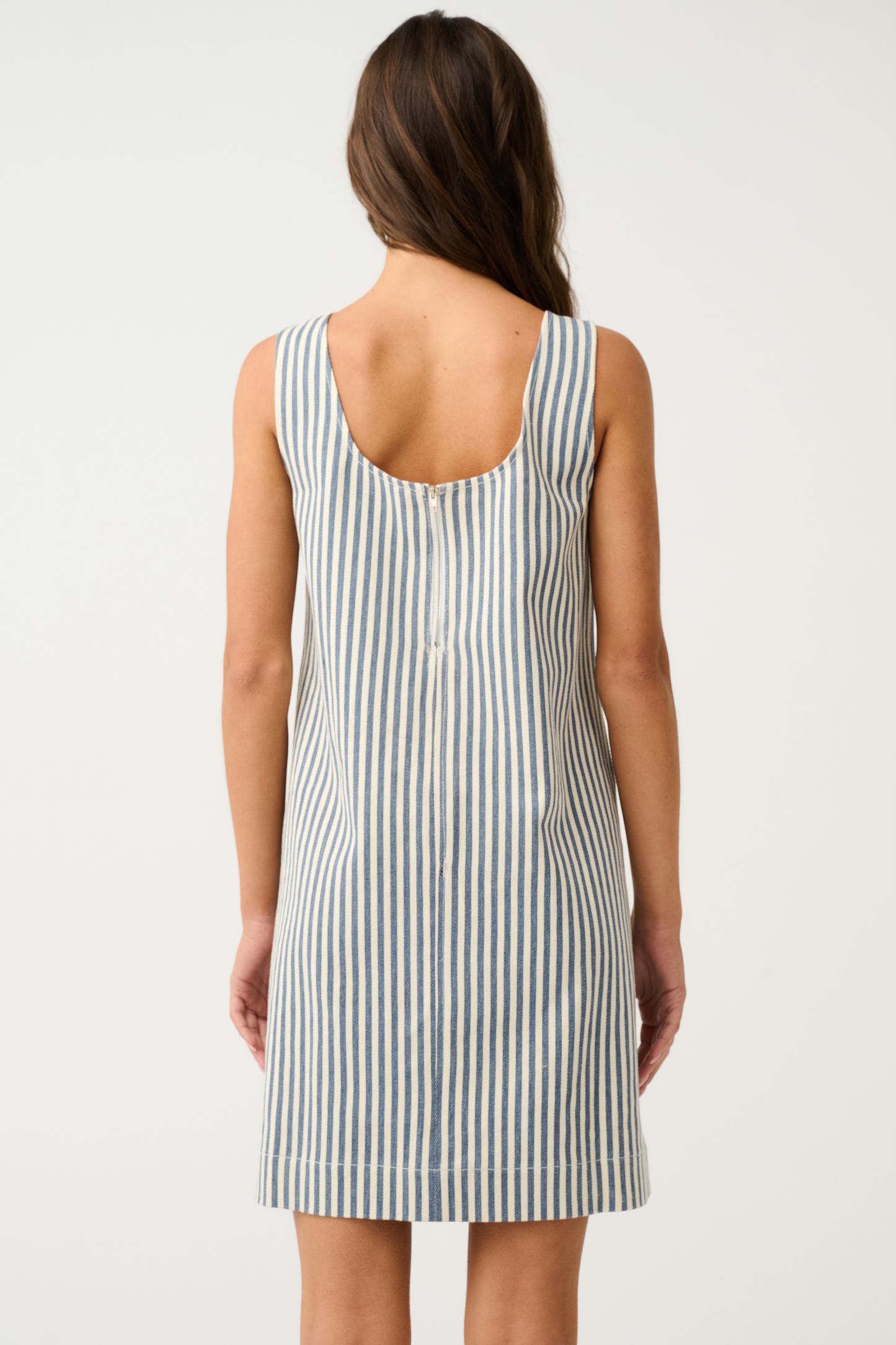 Noa Mini Dress | Stripe Denim