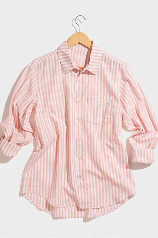 Irving + Powell-Franklin Bold Stripe Shirt | Dusty Pink/White
