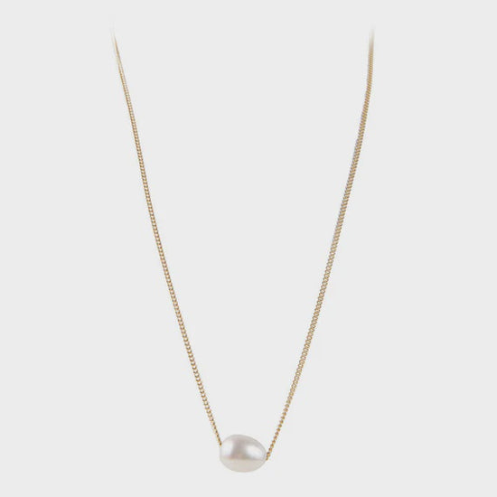 Pearl Teardrop Necklace | Gold