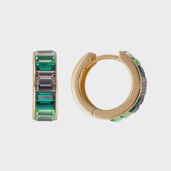 Load image into Gallery viewer, Green Ombre Midi Hoops
