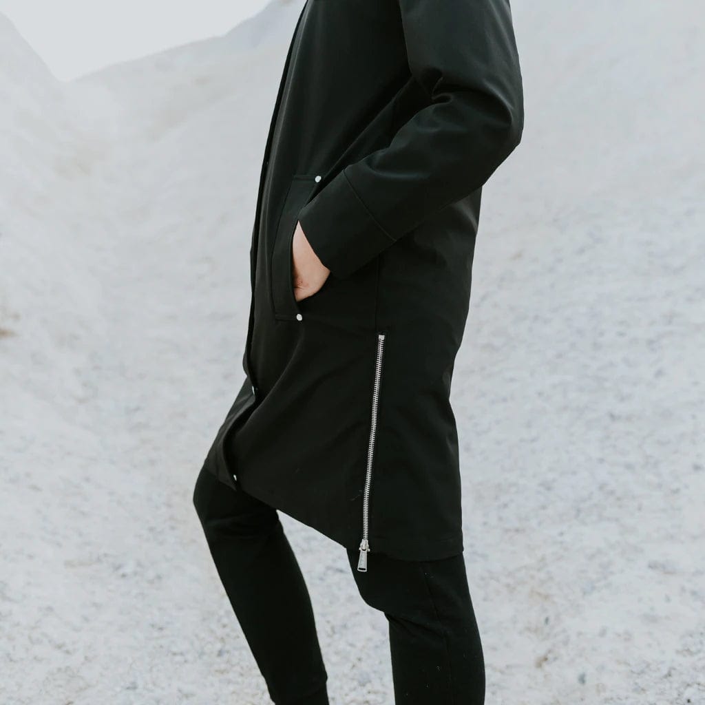 MOKE Rach Long-Lined Soft Shell Jacket | Black